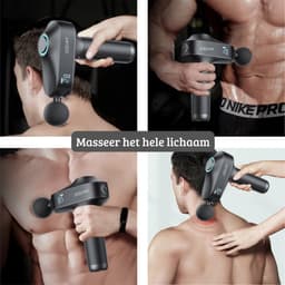JOGYM® - Massage Gun – Massage Apparaat – Massage Pistool - 6 Opzetstukken - Professioneel Massage Gun - Handmassage Apparaat - 30 Standen – LCD – Extra Stil En Krachtig – Rug - Schouders - Nek - Knie - sport spullen — thumbnail 3