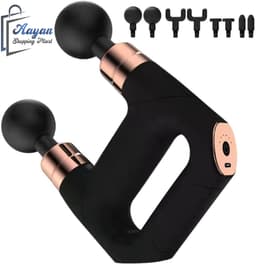Massage Gun – Dubbele Lichaams- en Rugmassager met 8 Opzetstukken – 69418 — thumbnail 1