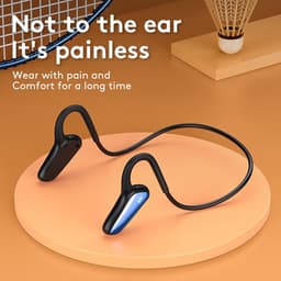 Koptelefoons - Draadloze Bluetooth-headset met botgeleiding Waterdichte oordopjes met microfoon Bluetooth draadloze oorclip Bone Conduction-headset Headset Koptelefoons Inductie-oortelefoons — thumbnail 3