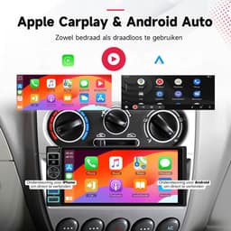 Boscer 1Din Autoradio Universeel - Apple Carplay & Android Auto (Draadloos) - Android 15 - 2+64GB - 6.9 Inch IPS HD Touchscreen - GPS Navigatiesysteem - Bluetooth, USB, USB-C, WIFI & MP5 - AHD Achteruitrijcamera & Microfoon — thumbnail 3