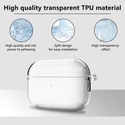 Ultradunne en Schokbestendige Beschermhoes voor AirPods Pro 3 - Siliconen, Antislip en Transparant — thumbnail 3