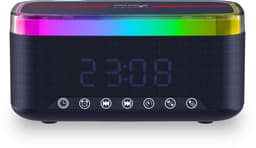 Oracle Red Bull Racing Wekkerradio - Digitale Wekker met draadloos opladen - Bluetooth Speaker - Oplaadbaar - Multi Color LED Verlichting - 30W Max Vermogen - TWS — thumbnail 2