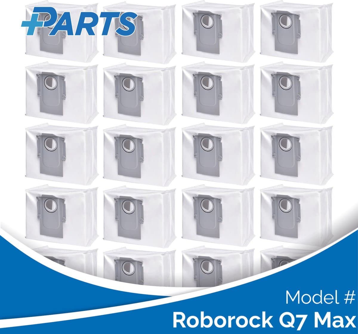 Roborock Q7 Max Stofzakken (20 Stuks, Plus.Parts® alternatief voor 8.02.0132) — afbeelding 1