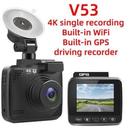 4K 1080P auto-dashcam met dubbele lenzen, ingebouwde GPS, wifi en meer — thumbnail 1