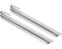 Kruimelveger 2 stuks - Broodkruimelreiniger Tafelreiniger - Tafels Schoonmaken - Roestvrij staal 304 - 15.5 cm - Zilver