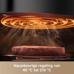 Heteluchtfriteuse - Airfryer - Gezond Koken - Volledig glazen interieur - 65 Liter - Zwart — thumbnail 3