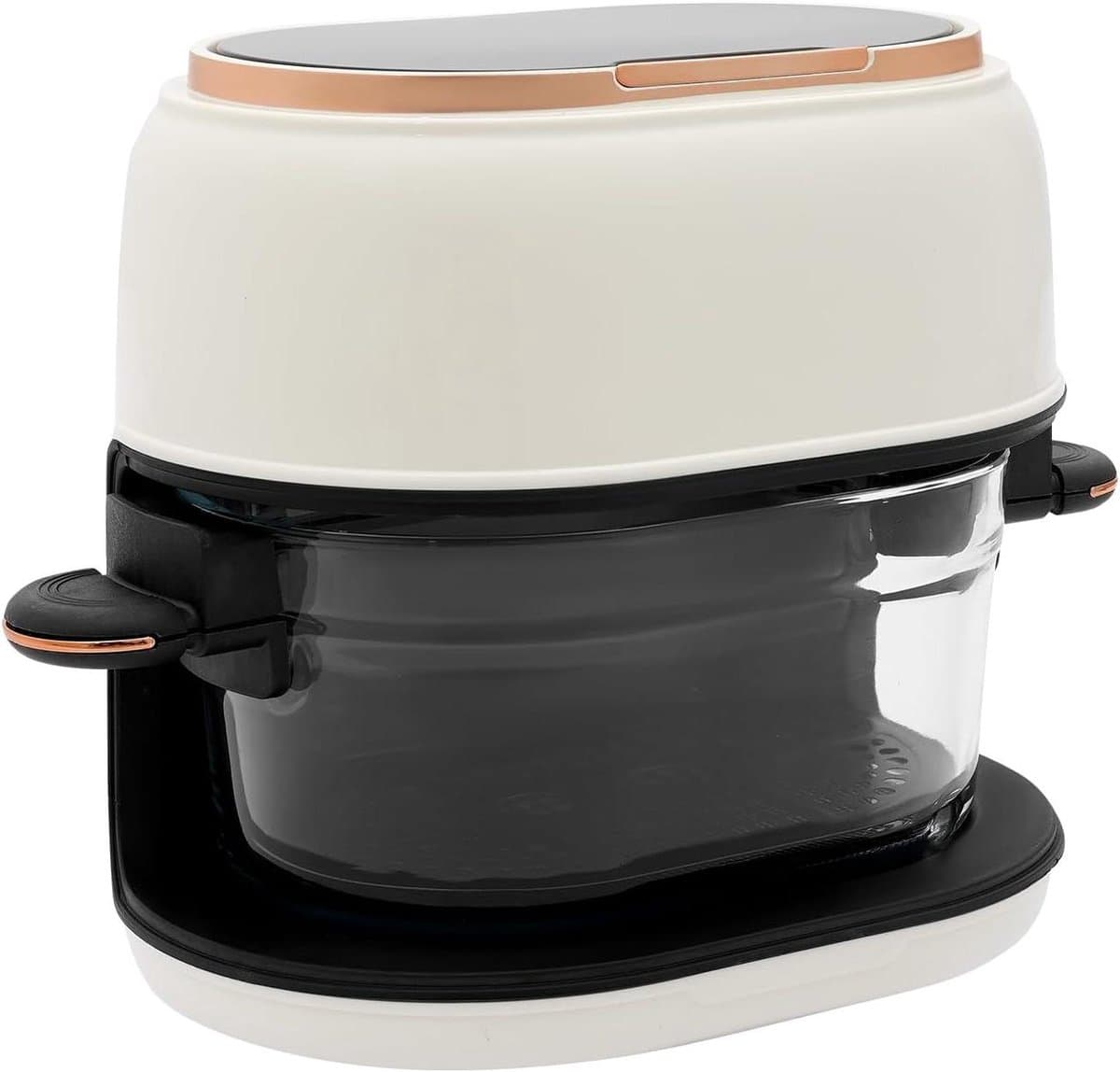 Airfryer - Heteluchtfriteuse - Gezond Frituren - Borosilicaat Glazen Mand - 4 Liter - Wit — afbeelding 1