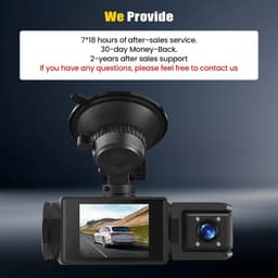 Auto Dashcam - Zwart - 3-kanaals - 1080P Video-opnamen met Nachtzicht - Voor Auto's — thumbnail 5