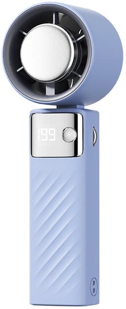 Draagbare ventilator, mini oplaadbare ventilator 4000mAh, kleine stille turboventilator met instelbare snelheden (1 tot 199), koelventilator voor kamperen, sporten en reizen (blauw) — thumbnail 1