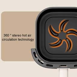 Luchtfriteuse - Heteluchtfriteuse Airfryer - Gezond Koken - Visueel Venster - 6L - Wit — thumbnail 3