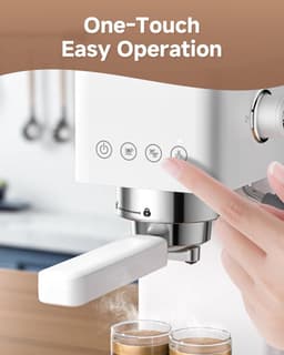 Espressomachine - Koffiezetapparaat - Thuisbarista - Professionele extractie - 1.5L Tank - Wit — thumbnail 3
