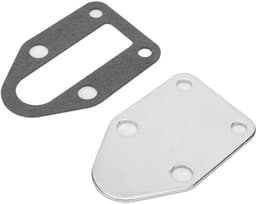 Brandstofpompafdekplaat, zonder gaten, roestvrij staal, geschikt voor Chevrolet small-block V8-motor uit 1955-2000. — thumbnail 2