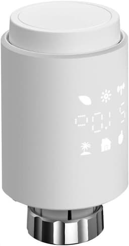Slimme Thermostaat - Radiatorknop - Energie Besparen - Afstandsbediening Verwarming - 55.3 x 54 x 98.3 mm - Wit — thumbnail 1