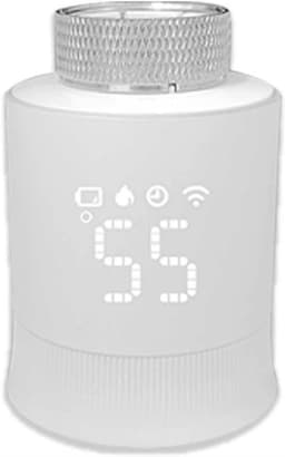 Radiator Thermostaat - Slimme Radiator Knop - Energie Besparen - App en Spraakbesturing - 3 stuks - Wit — thumbnail 1