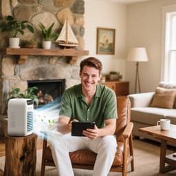Draagbare airconditioners, draagbare verdampingskoelers, stille draagbare airconditioners met watertank, persoonlijke airconditioners, verdampingsluchtkoelers, geschikt voor kamers, slaapkamers, kantoren, campings en andere locaties. — thumbnail 4
