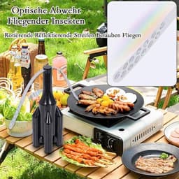 Solvix tafel ventilator geluidloos - Tafelflybestrijders - Zwart - Rotating Wings - Veilig en Stil - Voor Binnen en Buiten — thumbnail 4