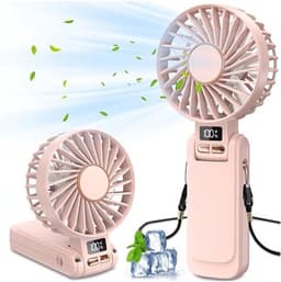 Solvix tafel ventilator geluidloos - Draagbare Ventilator - Wit - 20 Uur Accuduur - 5 Instelbare Snelheden - Voor Thuis, Kantoor en Reizen — thumbnail 3