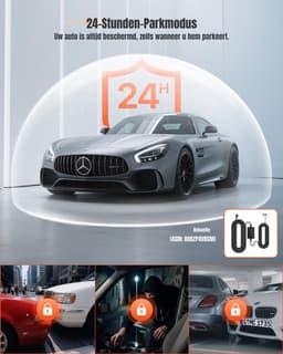 QORA® Dual Dashcam - Dashcam Voor Auto 1080p - Voor en Achter Camera – Zwart - 11cm x 2cm x 6cm; 300 g — thumbnail 3
