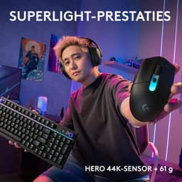 Logitech G305 X SUPERLIGHT - Draadloze Gaming Muis - Lichtgewicht - RGB - Bluetooth - Zwart — thumbnail 2