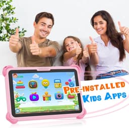 SnelShoppen - Kids Tablet 7 inch Android Tablet voor Kinderen - 32GB met WiFi, Ouderlijk Toezicht, Leer Apps, Geschikt voor 3-7 Jaar, Roze — thumbnail 5