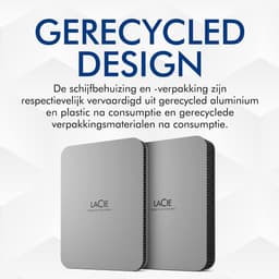 Externe harde schijf - Draagbare opslag - Bestanden opslaan - Gerecycled aluminium - 5TB - Zilver — thumbnail 3