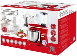 Keukenmachine - Huishoudapparaat - Bakken en koken - Krachtige 1900 Watt motor - 6 Liter kom - Rood — thumbnail 3
