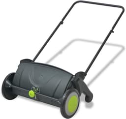 Gazonveegmachine - Veegmachine grasbladeren - Gazon onderhouden - Lichtgewicht verplaatsbaar - 55 cm breed - Zwart groen — thumbnail 3