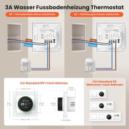 Slimme Thermostaat voor Watervloerverwarming met Wifi en Draaiknop - Compatibel met Alexa en Google Home — thumbnail 3