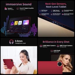 SnelShoppen - 13.4 Inch Gaming Tablet met 120Hz Display, 20GB RAM, 128GB ROM (8TB TF), Helio G99, 4G LTE Dual SIM, 10000mAh Batterij, GPS, Widevine L1 — thumbnail 5
