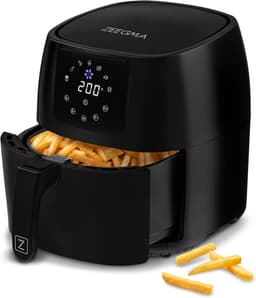 Heteluchtfriteuse - Airfryer Frituurpan - Gezond Koken - 8 Programma's - 4.5 Liter - Zwart — thumbnail 1