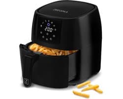 Heteluchtfriteuse - Airfryer Frituurpan - Gezond Koken - 8 Programma's - 4.5 Liter - Zwart