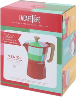 La Cafetière - Venice Percolator - Aluminium - Rood - 6 Kops - 290ml — thumbnail 2