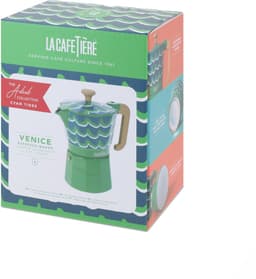 La Cafetière Venice Percolator 6 Kops - 290 ml - Groen - Aluminium Espressomaker met Houtlook Handvat - Mokapot voor Gas, Elektrisch — thumbnail 2