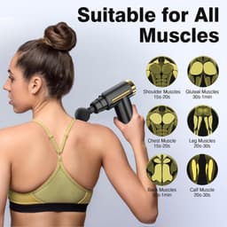 Mini Massage Gun - Spier Massager Percussie - Spierherstel Bevorderen - Drukgevoelige Start - 11 x 4 x 9 cm — thumbnail 2