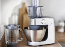 Keukenmachine - Mixer Deegmachine - Bakken en Koken - 1000 Watt Vermogen - 43 L Kom - Zilver — thumbnail 4