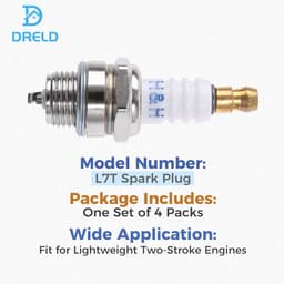 SnelShoppen - 4 Stuks L7T Bougies voor 2-Takt Motoren, Vervangingssparkplugs voor Chainsaw, Grasmaaier, Bosmaaier en Tuingereedschap — thumbnail 5