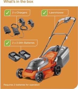 Batterij Grasmaaier – Accu Grasmaaier – Elektrische Grasmaaier – Draadloze Grasmaaier – 36V Krachtig – 34 cm Maaibreedte & Randensnijsysteem – 35L Grasopvang – Lichtgewicht & Verticale Opslag — thumbnail 3