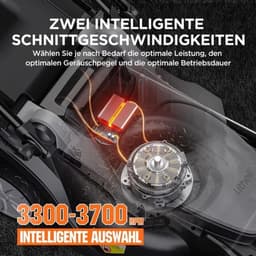 Accu Grasmaaier – Elektrische Grasmaaier – Draadloze Grasmaaier – Tuinmaaier – Gazonsnijder – Borstelloze Motor – 33 cm Maaibreedte, 4,0 Ah Accu, 30L Opvangbak, 25-65 mm Maaihoogte — thumbnail 1