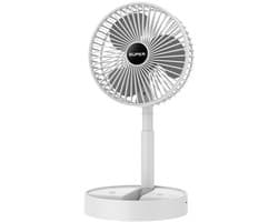 Uitschuifbare opvouwbare draagbare ventilator voor thuis, slaapzaal, drie snelheden, bureauventilator Draagbaar
