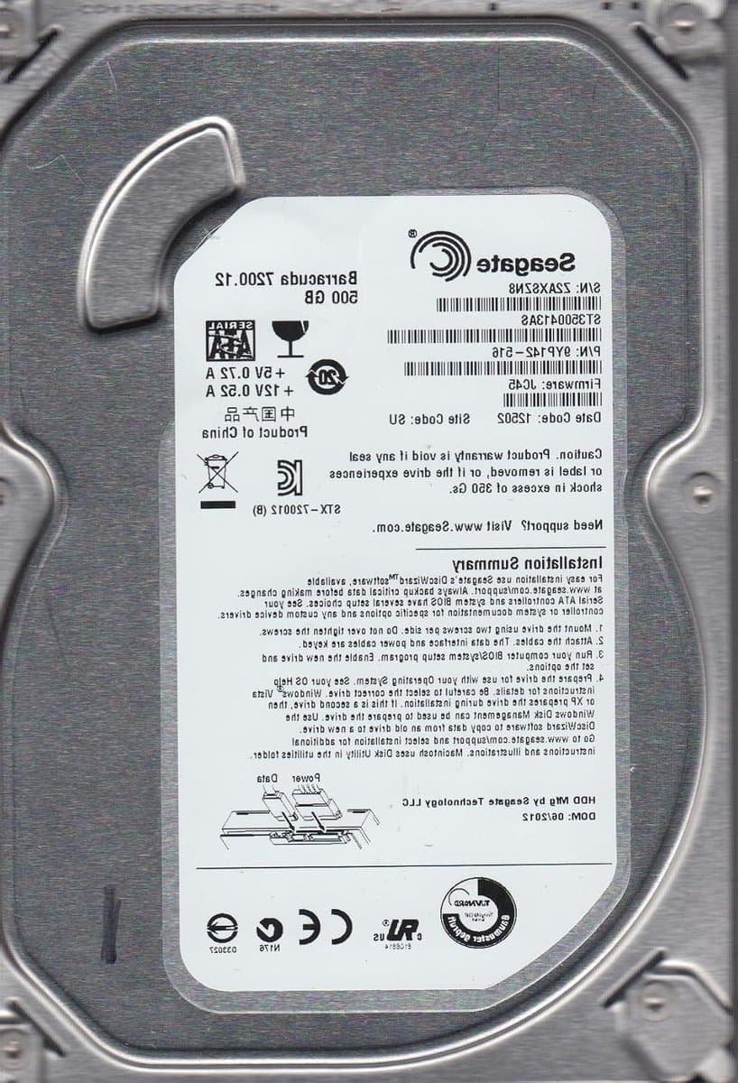 Interne Harde Schijf - Harde schijf Opslagmedium - Computer Uitbreiding - 7200 RPM - 500 GB - Zwart — afbeelding 1