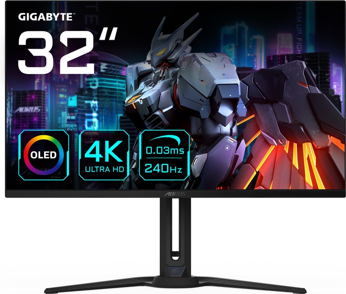 Gigabyte AORUS FO32U2 - 4K OLED Gaming Monitor - 240Hz - 32 inch — afbeelding 1