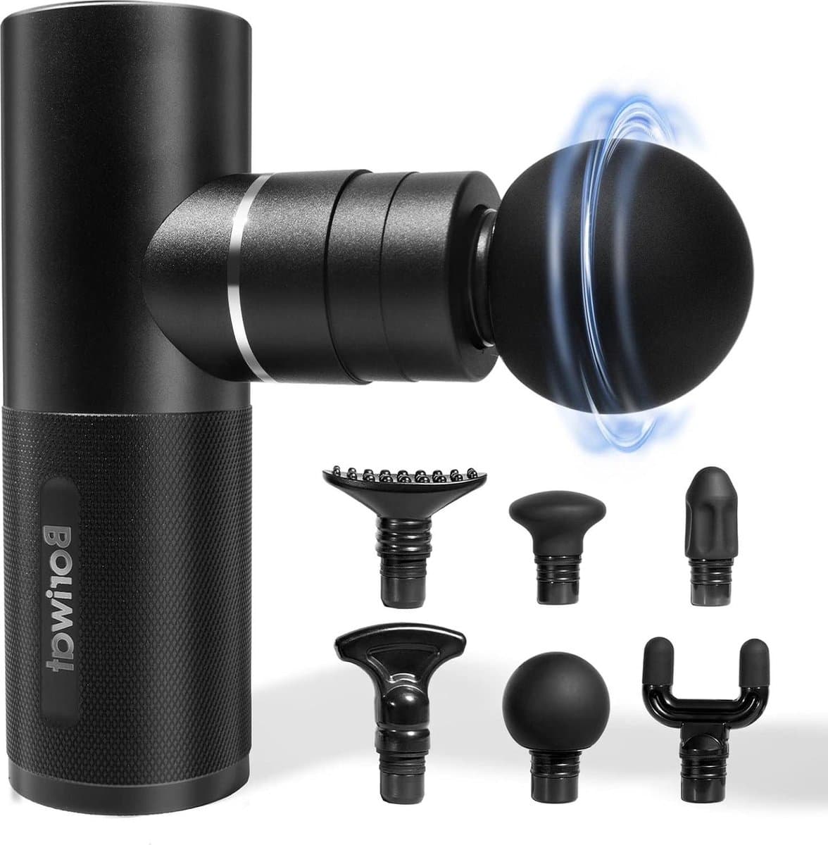 Massage Pistool Diepteweefsel Percussie Massageapparaat voor Rug en Nekspieren - Siliconen Massagekoppen - USB-Oplaadbaar - Draagtas — afbeelding 1