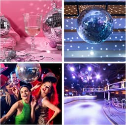 HQ-Power Disco spiegelbol Ø 50 cm, spectaculaire lichteffecten voor feestjes, veilig ophangsysteem en facetglas, dansvloer accessoire voor disco en meer — thumbnail 2
