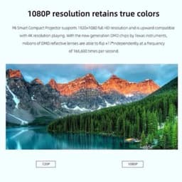 Xiaomi - Mi Smart Compact - Beamer - Projector Beamer - Mini Meamer - HDR 10 - FHD 1080p - DLP Automatische focus - met WiFi 5.0 - 500 ANSI Lumens - Android 11.0 - Wit — thumbnail 2