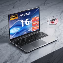 Firebat U6B Windows laptops - Gaming Lapto - 16 inch 2.5K IPS laptop - AMD Ryzen™ 7 H255 - 120Hz - 16GB DDR5 RAM - 512GB SSD - Windows 11 - Aluminium bovenklep - Stevige behuizing - Draagbaar — thumbnail 4