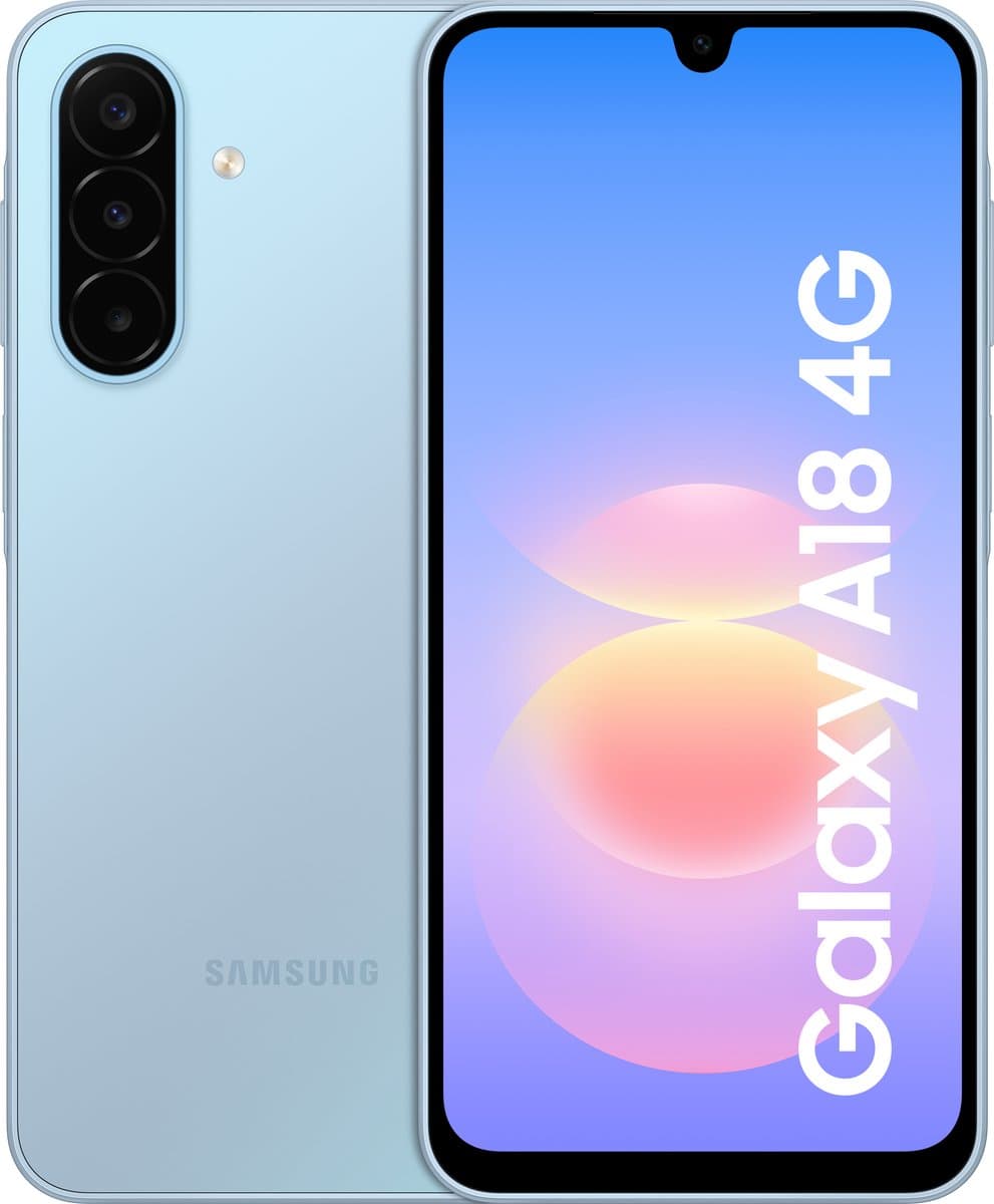 Samsung Galaxy A18 4G - Smartphone - 128GB - Light blue + 1 jaar extra garantie — afbeelding 1