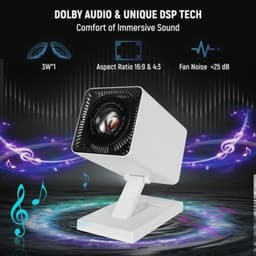 Mini Beamer - 150 ANSI Lumen Wifi6 Bluetooth 5.0 - 1280 x 720 Resolutie - LCD - Draagbaar - Thuisbioscoop — thumbnail 5
