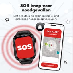 Denver Kindersmartwatch met GPS - Videobellen/SMS - SOS-knop - 4G - Simkaart - 1.83 Inch - SWGL149B - Zwart — thumbnail 3