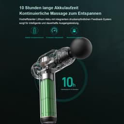 REDOM – Massage gun – 16 x 15 x 5 cm – Verstelbare snelheden en verschillende massagekoppen – Voor spiermassage en ontspanning – ABS – Zwart — thumbnail 5