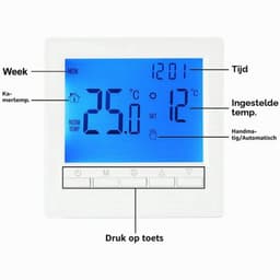 Programmeerbare Digitale Huis Thermostaat, Slimme Temperatuurregelaar, Gas Boiler Thermostaat, Wandgemonteerde LCD Verwarming Thermostaat — thumbnail 4